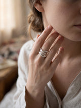 Lifestyle A · Anillo Geométrico Ajustable · Plateado