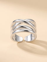 PDP Commerce · Anillo Geométrico Ajustable · Plateado
