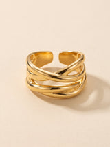 PDP Commerce · Anillo Geométrico Ajustable · Dorado
